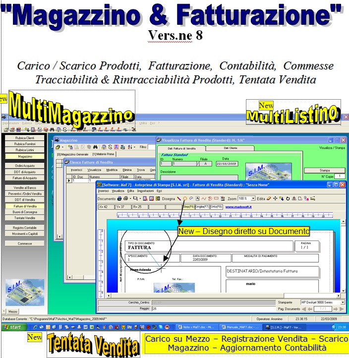 Software Magazzino, Fatturazione, Contabilità, Tracciabilità