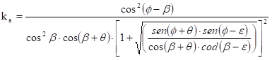 Coefficiente di Spinta Attiva