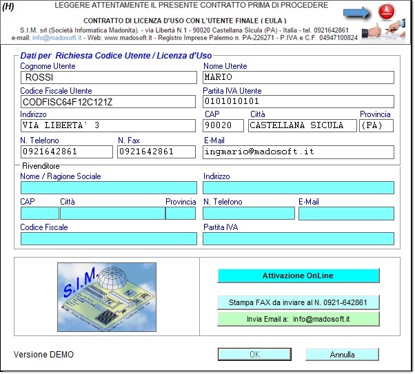Attivazione Software