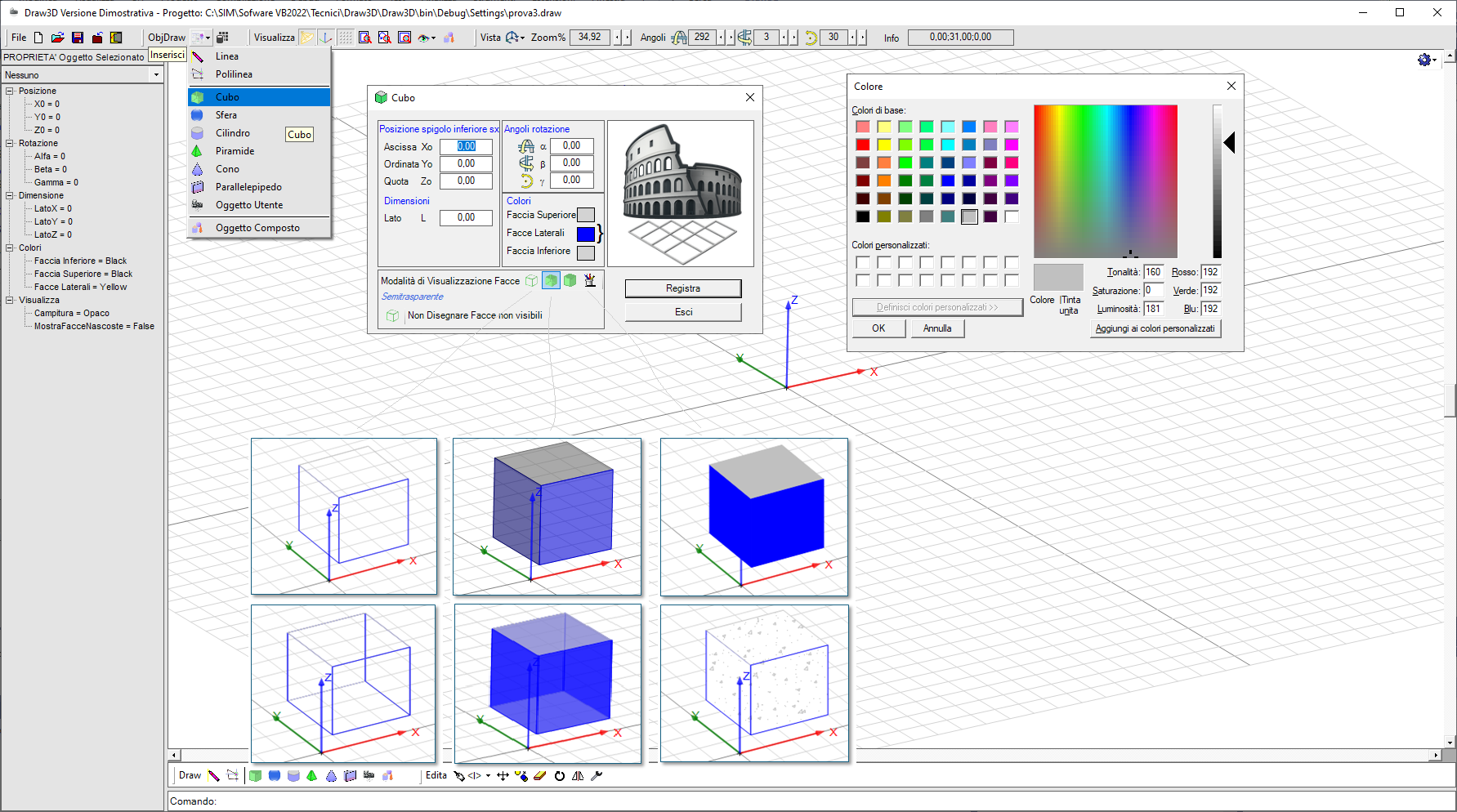 Inserisci Cubo
